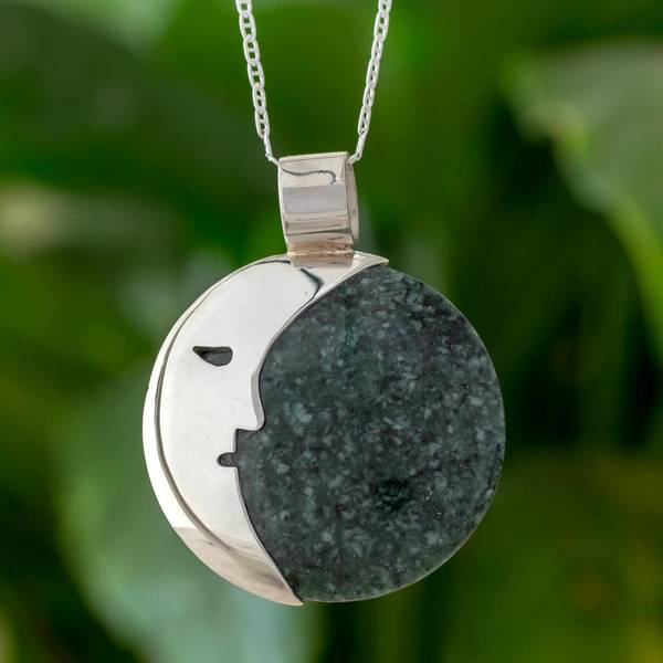 dark green jade pendant