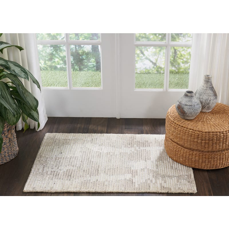 Nourison Ellora Contemporary Modern Abstract Linear Wool Area Rug