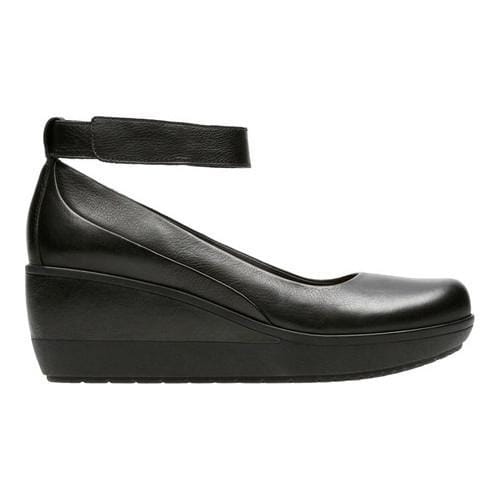 Women's Clarks Wynnmere Fox Wedge Black 