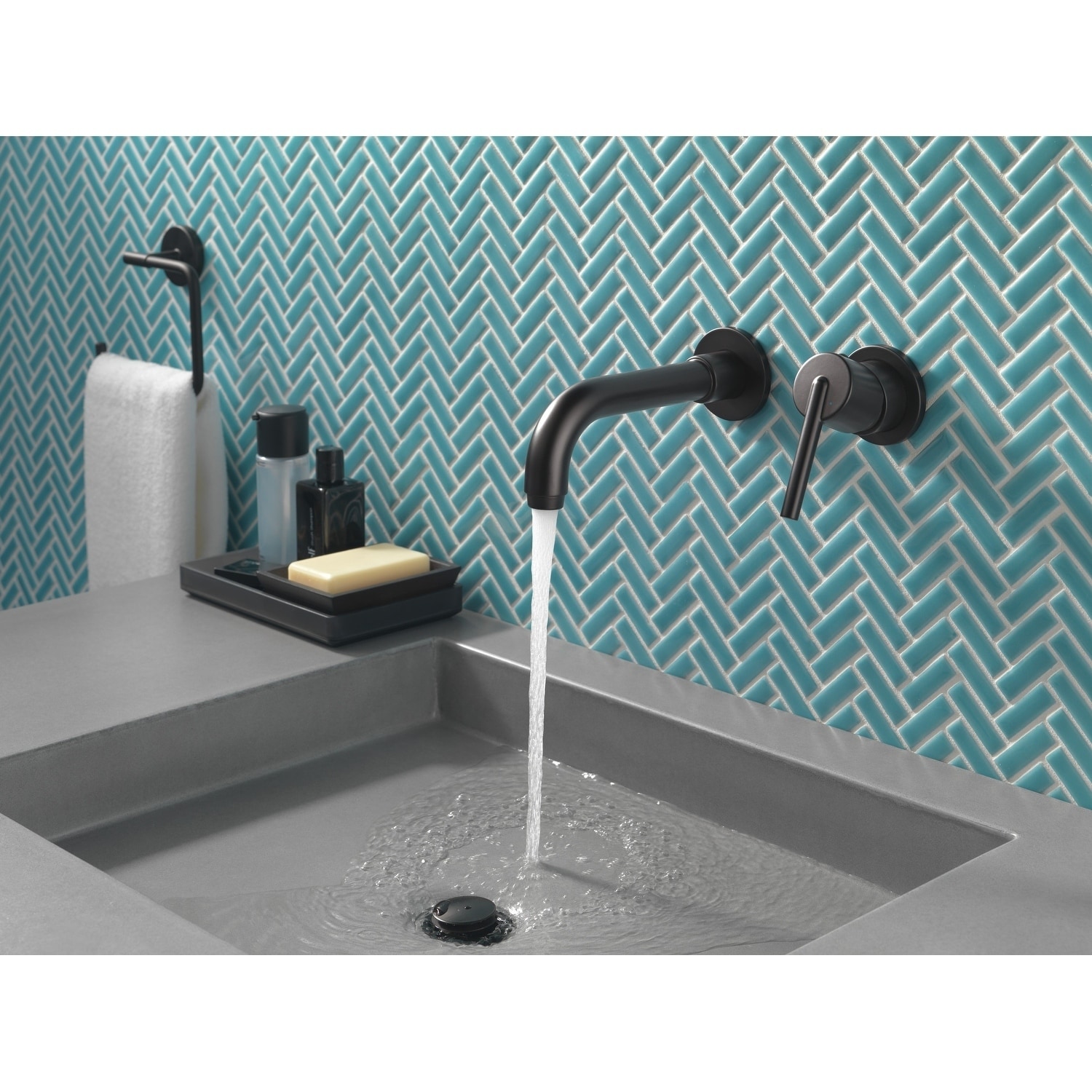 Shop Delta Single Handle Wall Mount Lavatory Faucet Trim 1 2gpm Flow Rate 7 5 X 4 63 X 6 56 Overstock 19618171