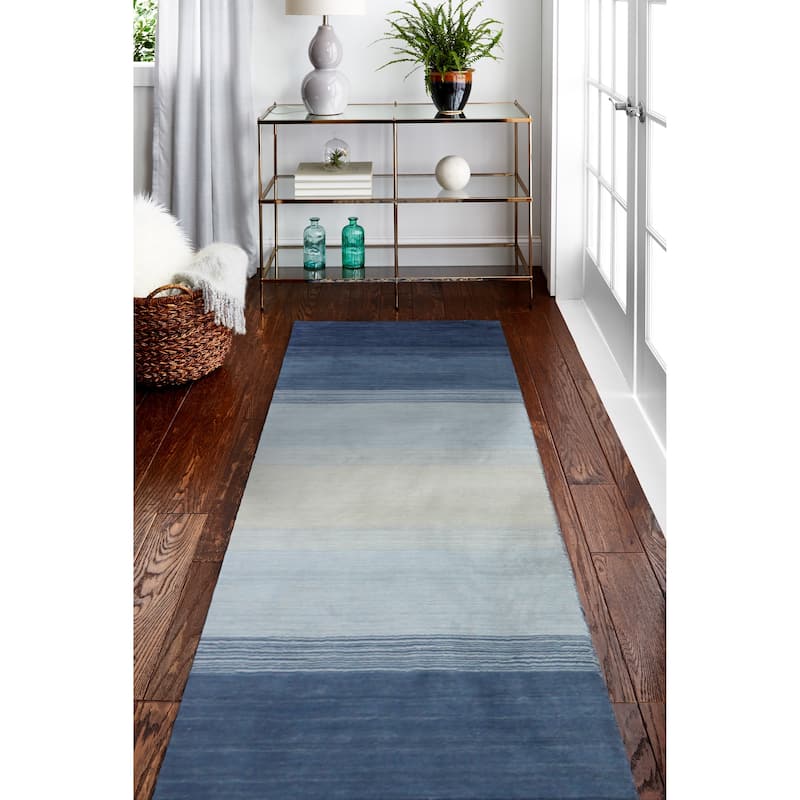 Bashian Laguna Blue Ombre Contemporary Hand-loomed Area Rug