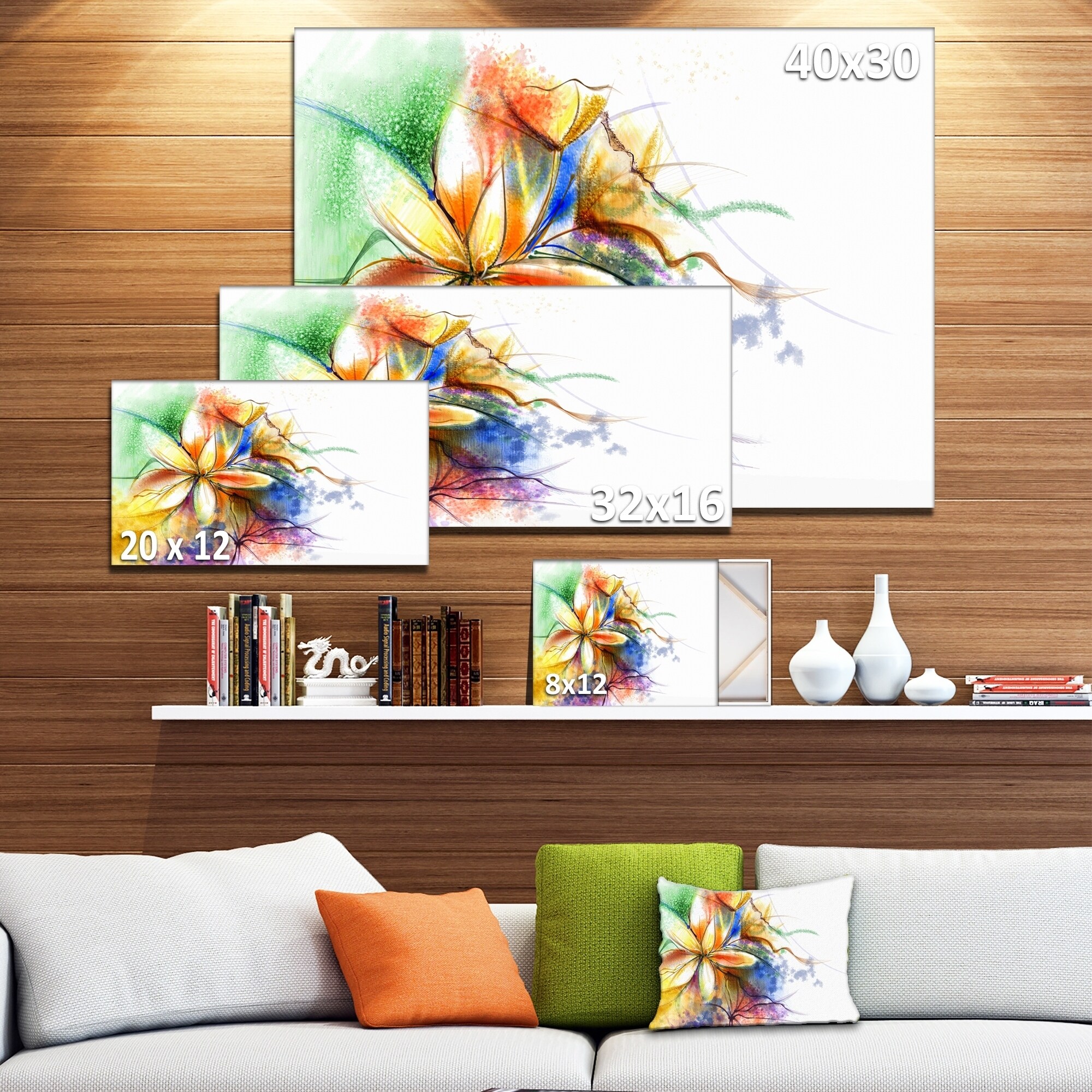 Abstract Multi color Flower Fusion Large Flower Canvas Wall Art Abstract Multi color Flower Fusion Large Flower Canvas Wall Art