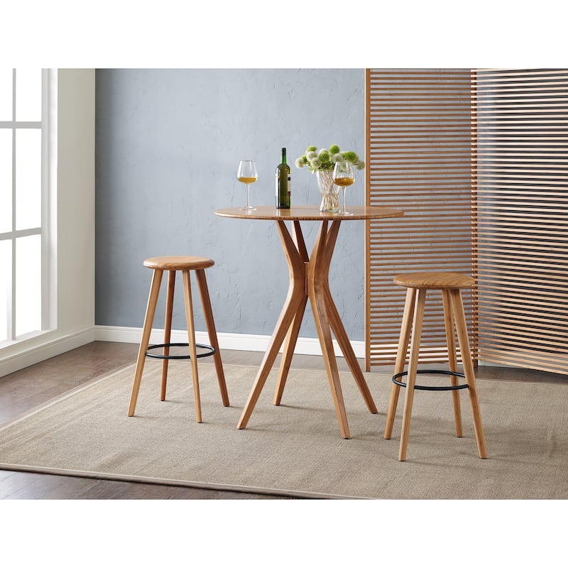 Greenington Mimosa 30" Bar Height Stool, Caramelized, (Set of 2)