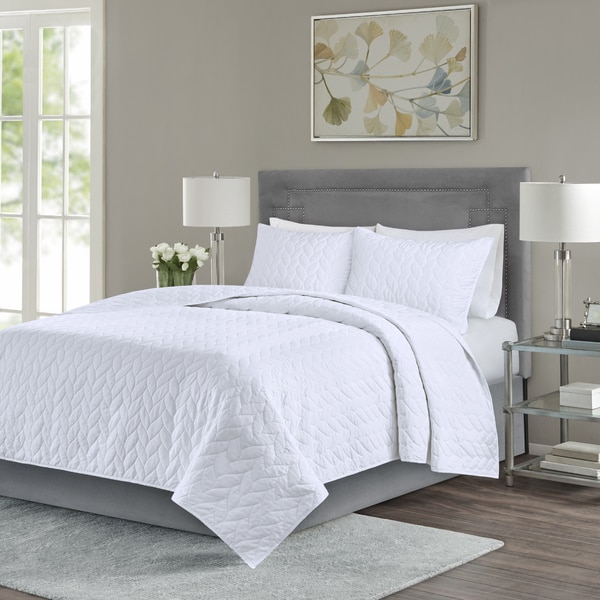 Madison Park Addie White 3-Piece Coverlet Set. Opens flyout.