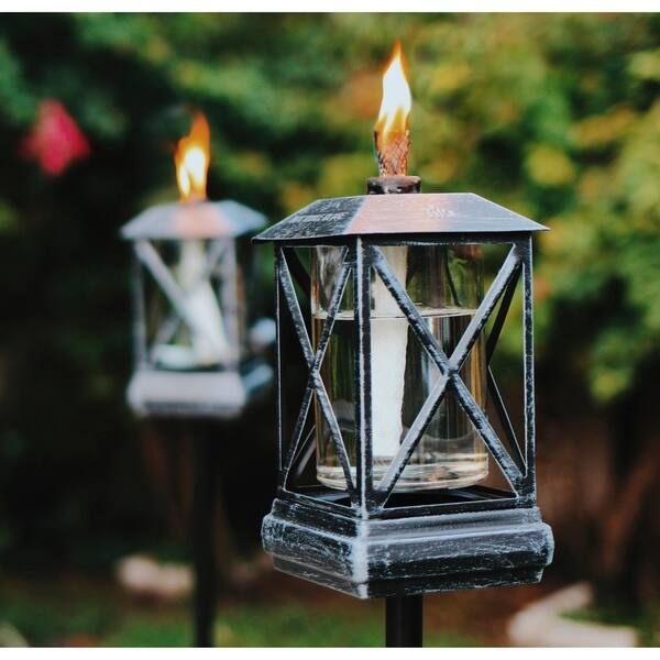 TIKI® Brand 65-Inch Square Beacon Metal Torch Black 2-pack TIKI® Brand 65-Inch Square Beacon Metal Torch Black 2-pack
