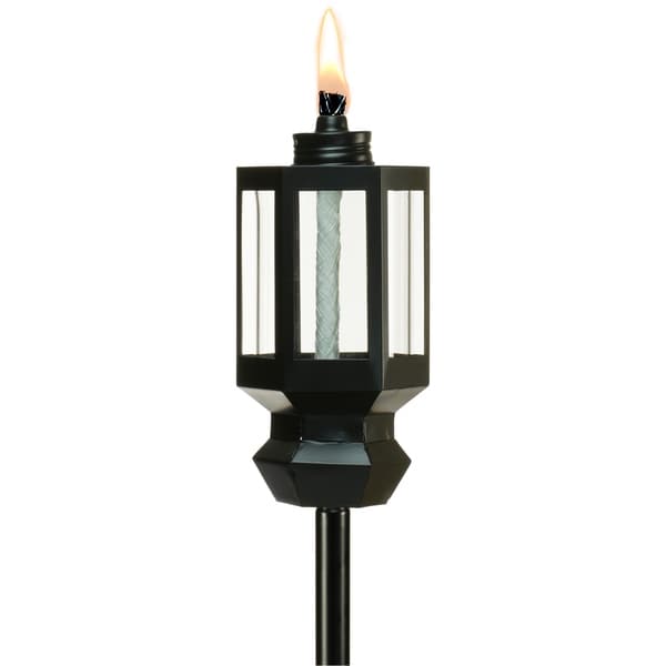 TIKI® Brand 65-inch Beacon Metal Torch Black - Overstock - 19620682