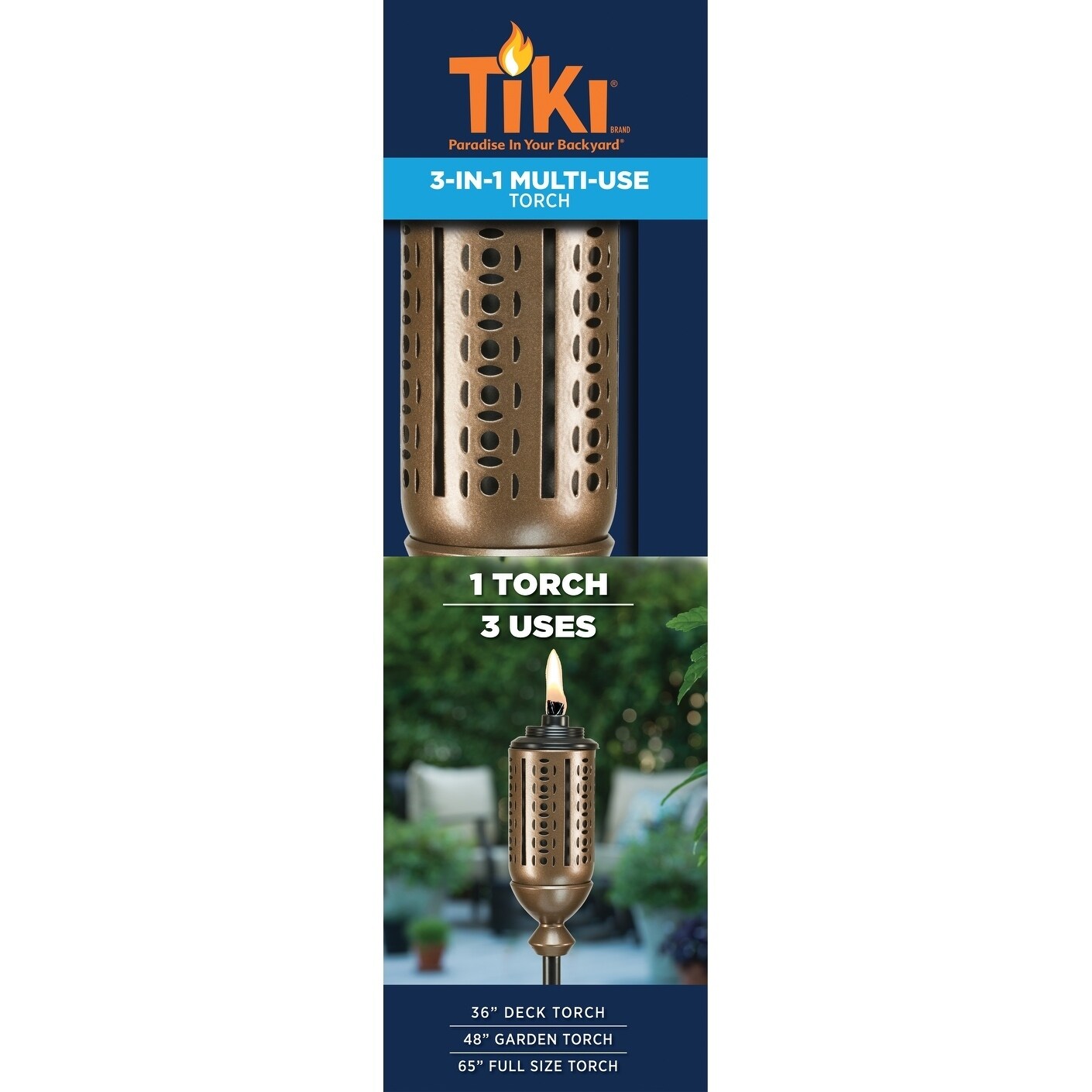 Copper TIKI Brand 65-Inch Cabos Metal Torch