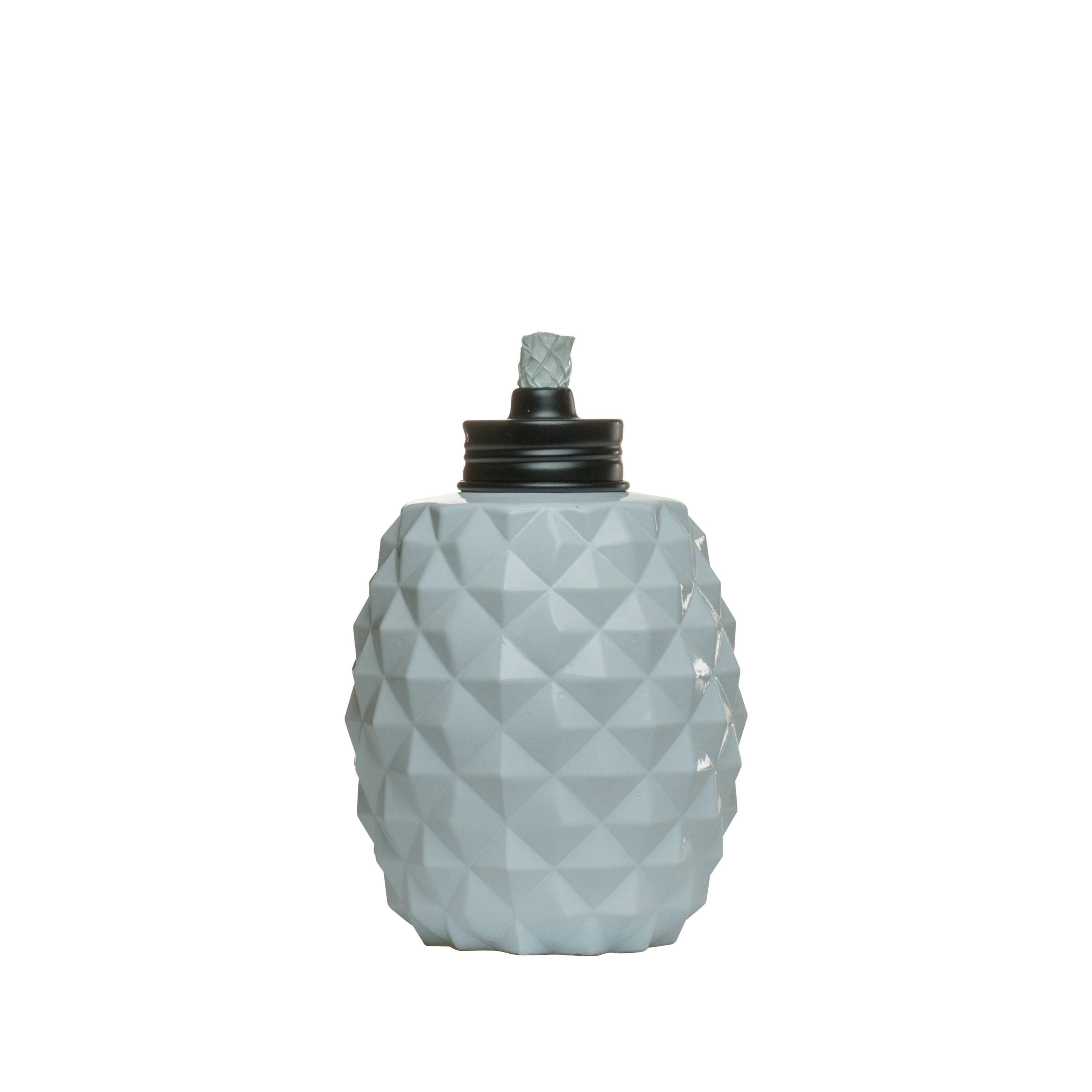 Shop Tiki Brand 6 5 Inch Pineapple Glass Table Torch White Gold 3