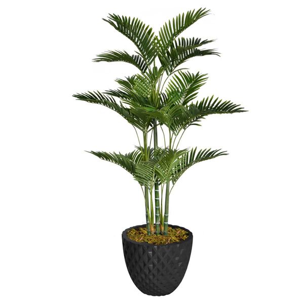 66" Tall Palm Tree with Burlap Kit and Fiberstone planter
