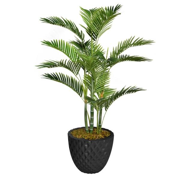 53.6" Tall Palm Tree with Burlap Kit and Fiberstone planter Bed Bath