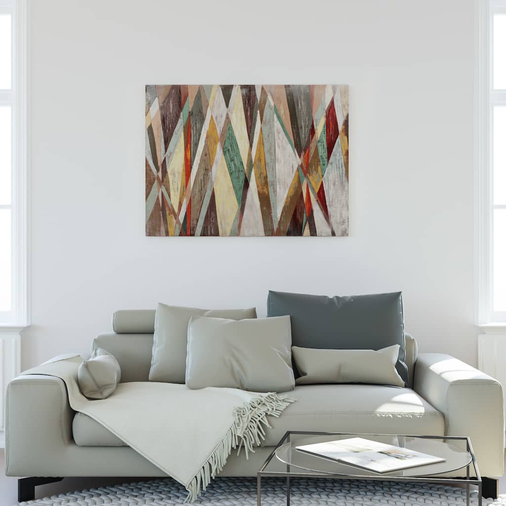 Yosemite Home Decor "Sharp Reality" Hand-Painted Wall Art - Multi-Color