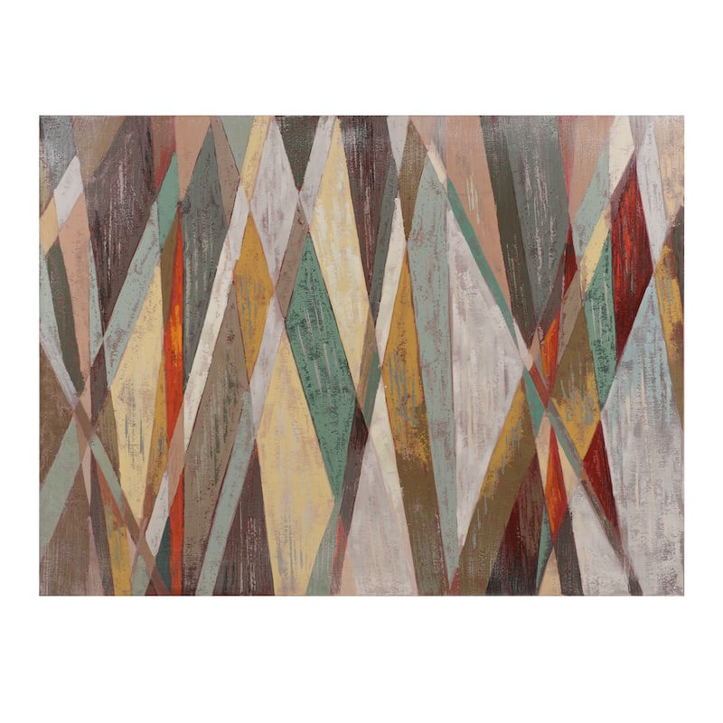 Yosemite Home Decor "Sharp Reality" Hand-Painted Wall Art - Multi-Color