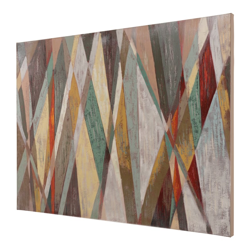 Yosemite Home Decor "Sharp Reality" Hand-Painted Wall Art - Multi-Color