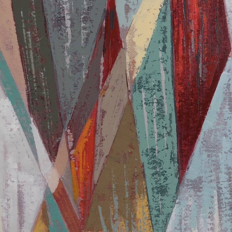 Yosemite Home Decor "Sharp Reality" Hand-Painted Wall Art - Multi-Color