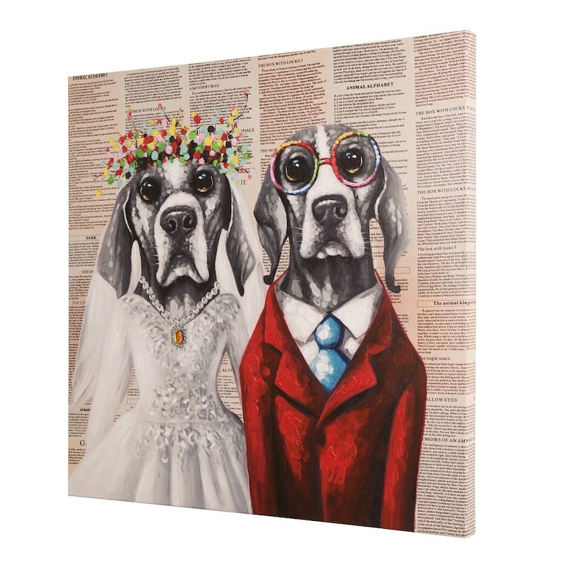 Yosemite Home Decor "Mr. & Mrs." Hand-Painted Wall Art - multi