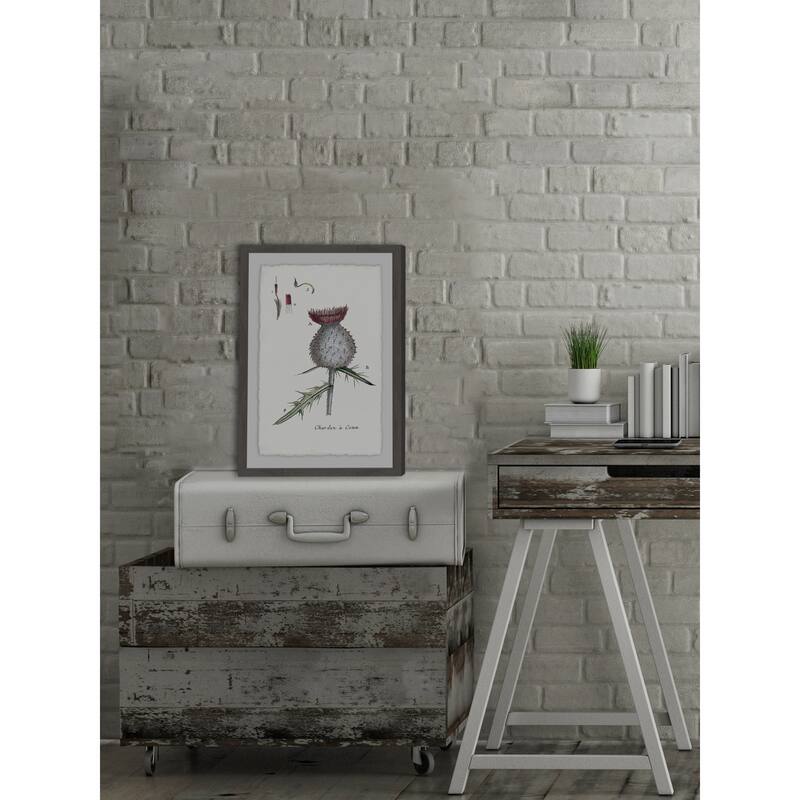 'Inspire Me with Plant' Framed Painting Print - Multi-Color