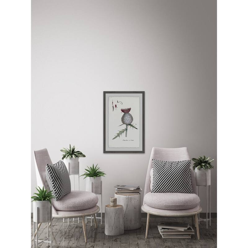 'Inspire Me with Plant' Framed Painting Print - Multi-Color