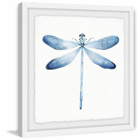 Marmont Hill - Handmade Pastel Blue Dragonfly Framed Print