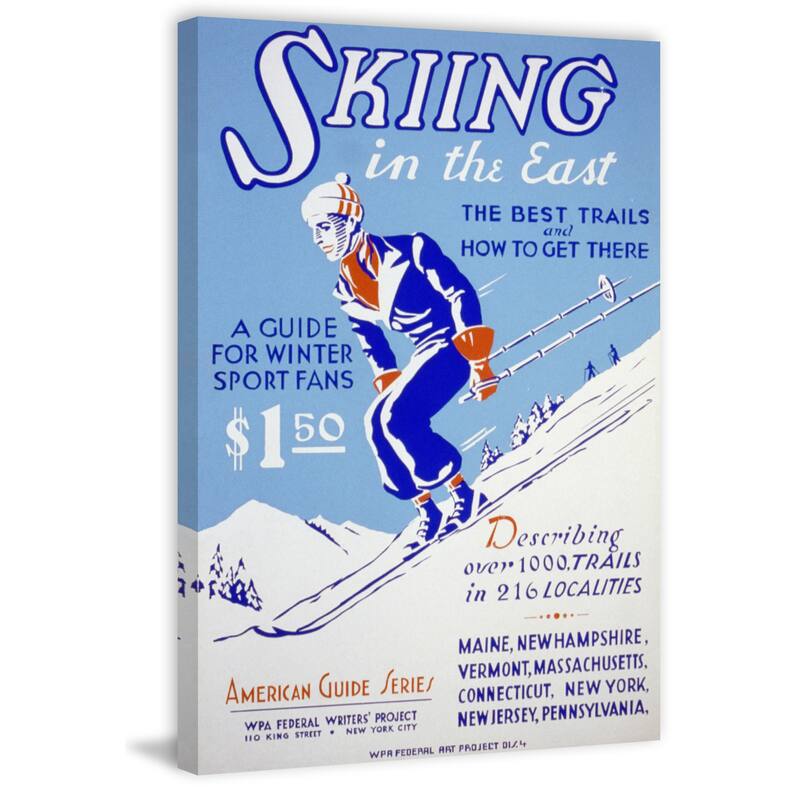 'Skiing in the East' Painting Print on Wrapped Canvas