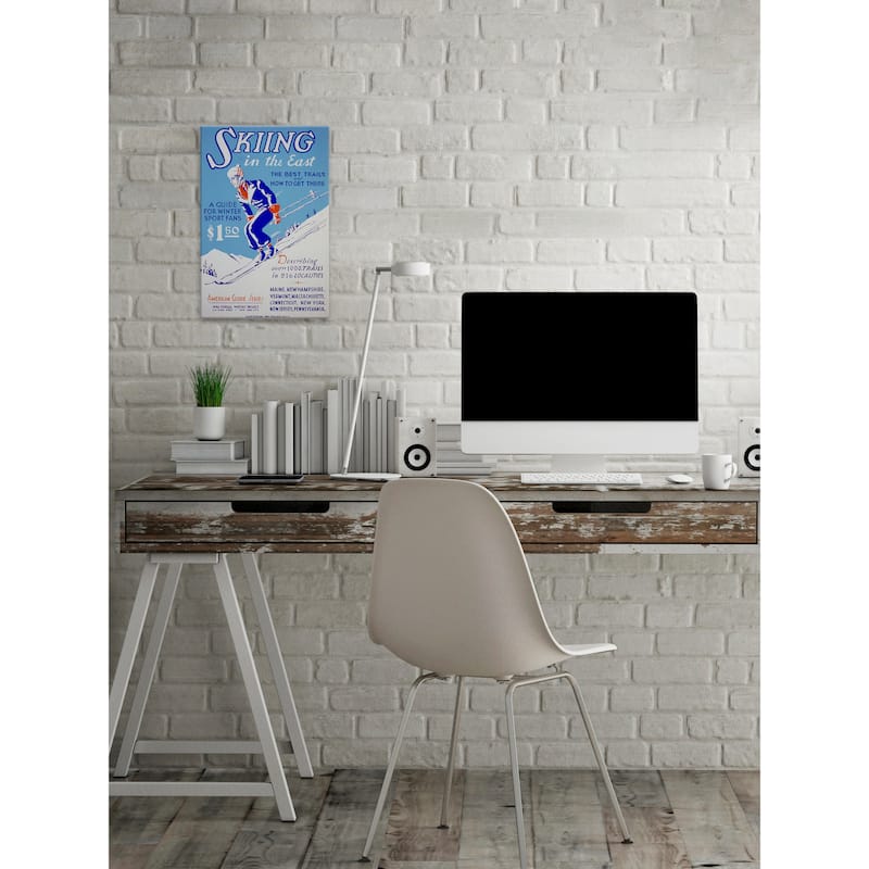 'Skiing in the East' Painting Print on Wrapped Canvas