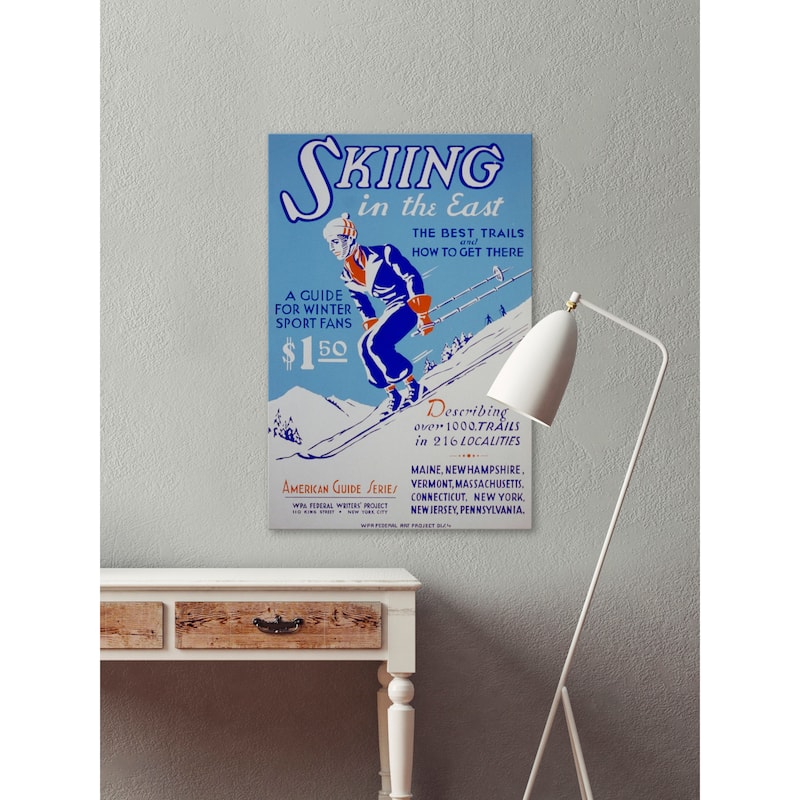 'Skiing in the East' Painting Print on Wrapped Canvas