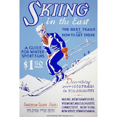'Skiing in the East' Painting Print on Wrapped Canvas
