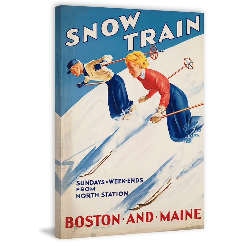 'Snow Train' Painting Print on Wrapped Canvas