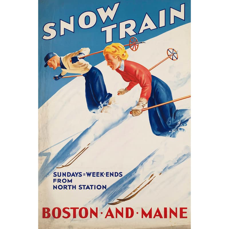 'Snow Train' Painting Print on Wrapped Canvas