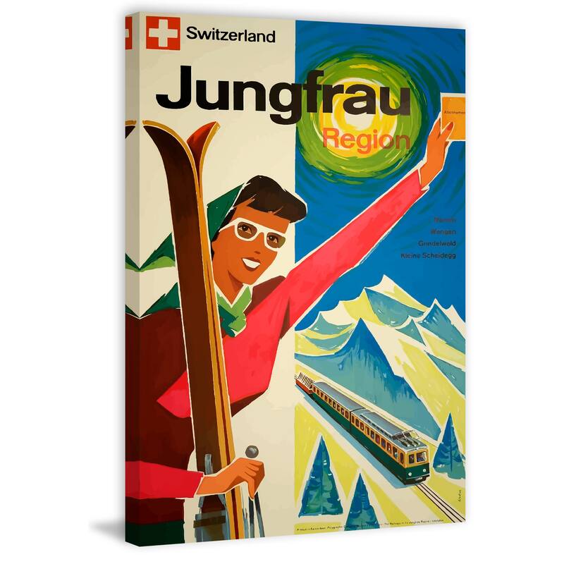 'Jungfrau Region' Painting Print on Wrapped Canvas