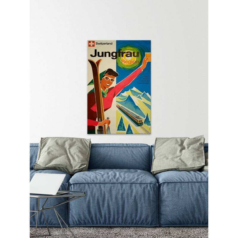 'Jungfrau Region' Painting Print on Wrapped Canvas
