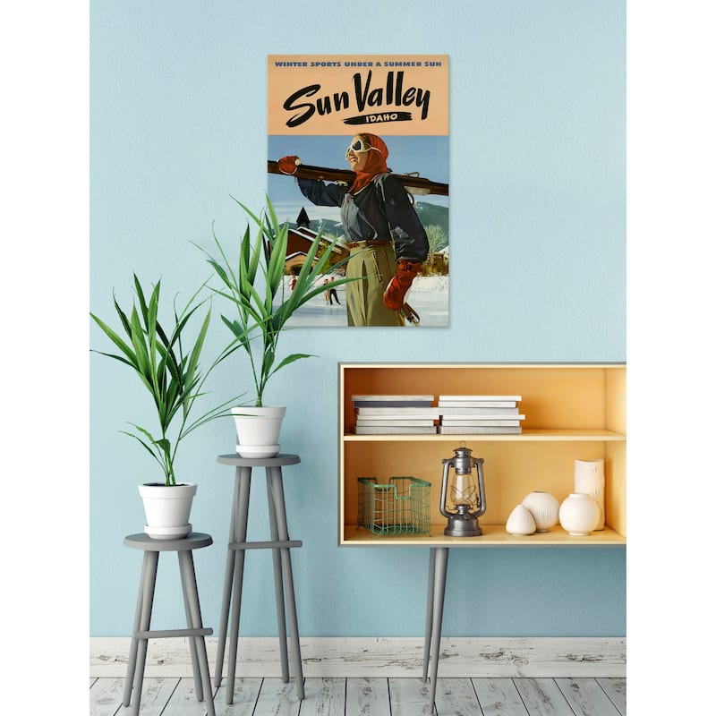 'Sun Valley Idaho' Painting Print on Wrapped Canvas