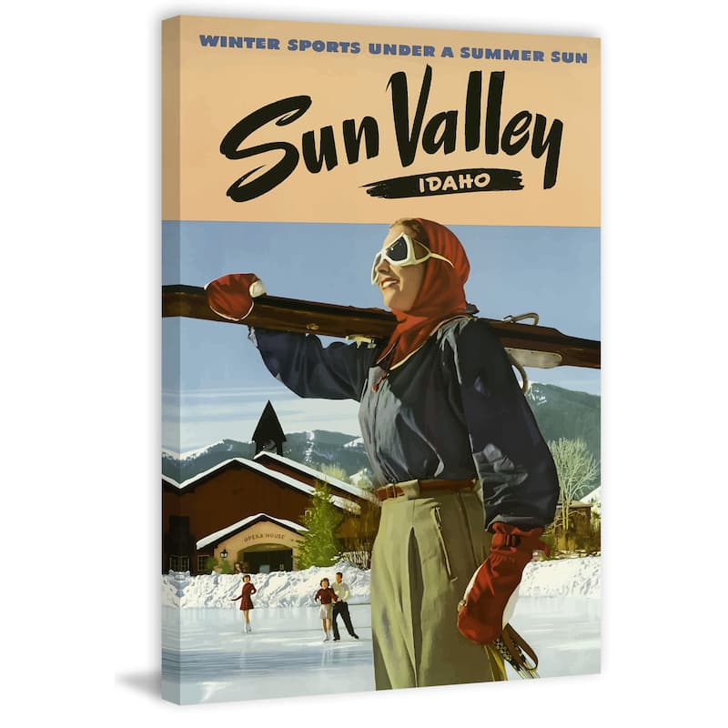 'Sun Valley Idaho' Painting Print on Wrapped Canvas