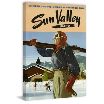 'Sun Valley Idaho' Painting Print on Wrapped Canvas