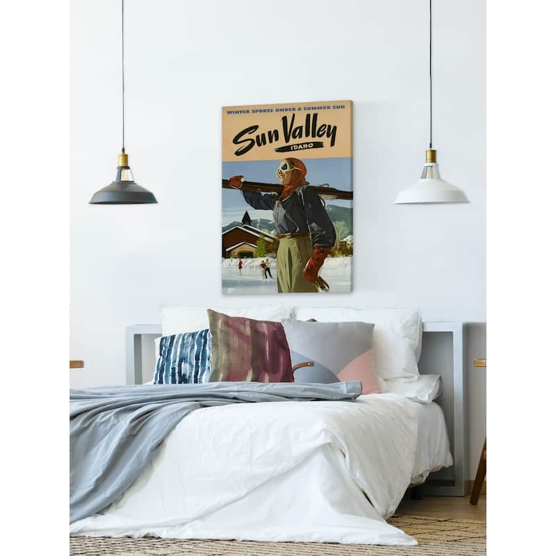 'Sun Valley Idaho' Painting Print on Wrapped Canvas