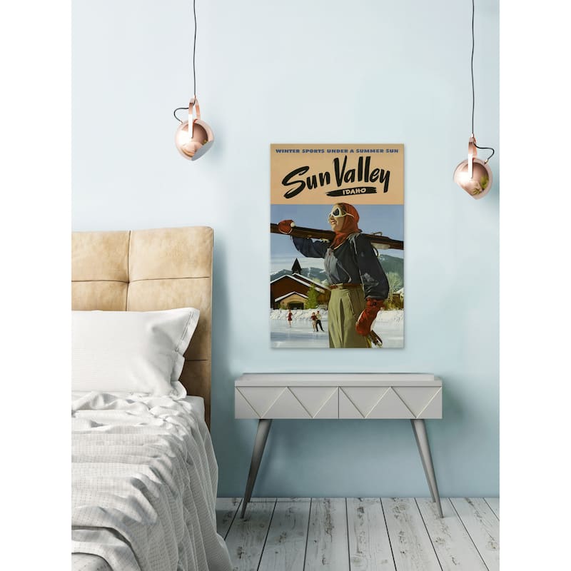 'Sun Valley Idaho' Painting Print on Wrapped Canvas