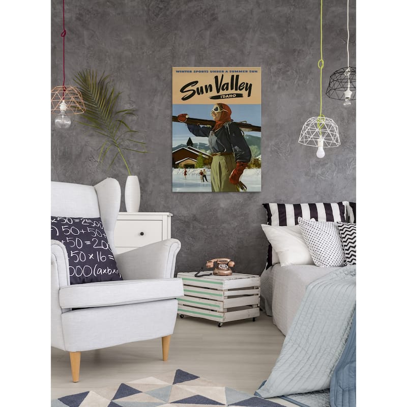'Sun Valley Idaho' Painting Print on Wrapped Canvas