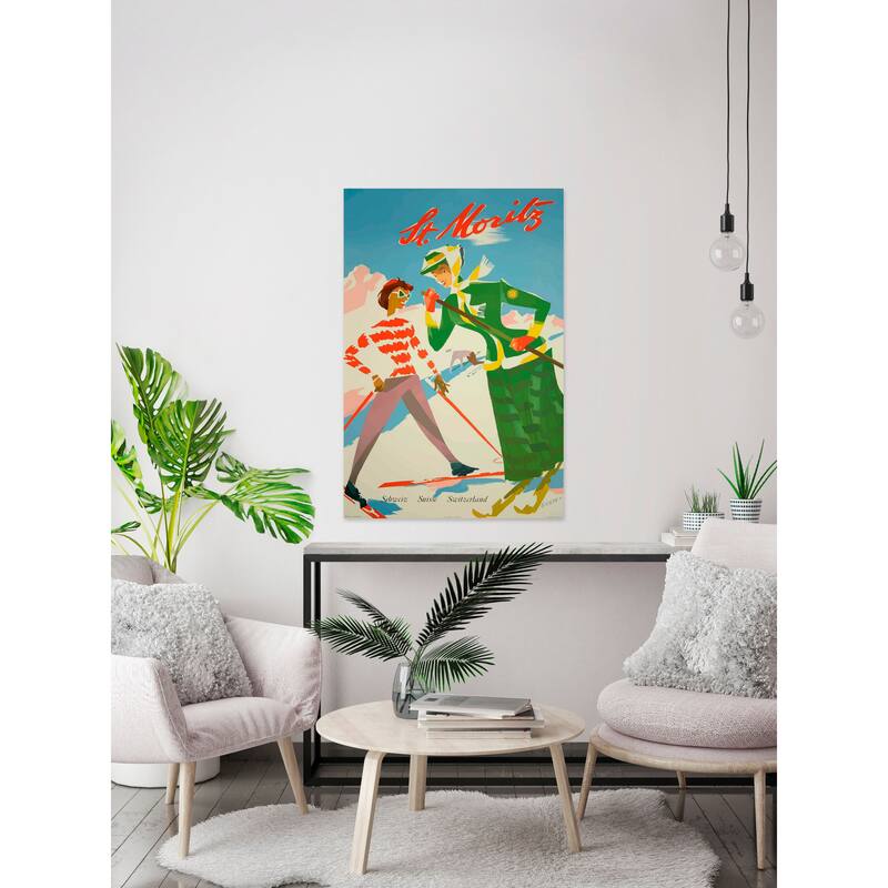'St. Moritz' Painting Print on Wrapped Canvas
