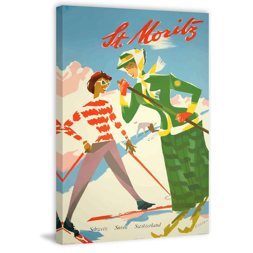 'St. Moritz' Painting Print on Wrapped Canvas