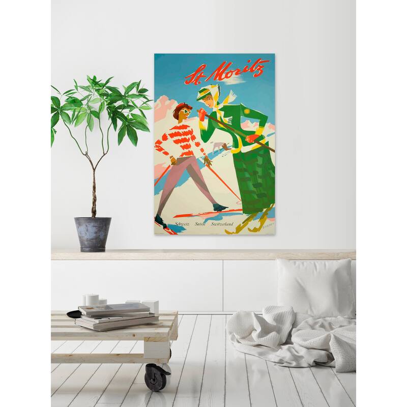 'St. Moritz' Painting Print on Wrapped Canvas