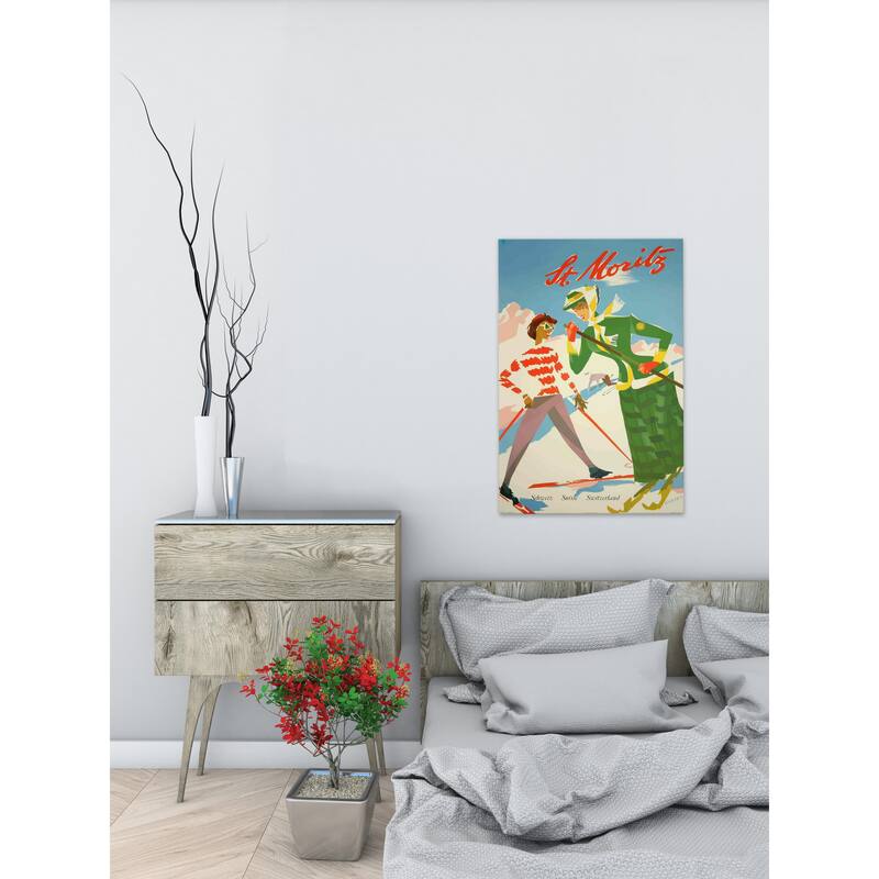 'St. Moritz' Painting Print on Wrapped Canvas