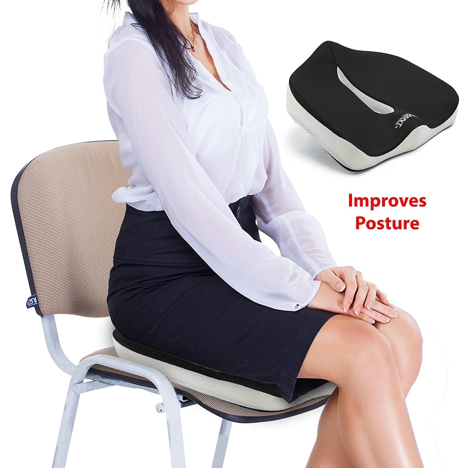 Shop Belmint Coccyx Orthopedic Memory Foam Seat Cushion Free