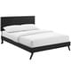 preview thumbnail 1 of 8, Macie Queen Platform Bed with Round Splayed Legs