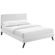 preview thumbnail 2 of 8, Macie Queen Platform Bed with Round Splayed Legs White