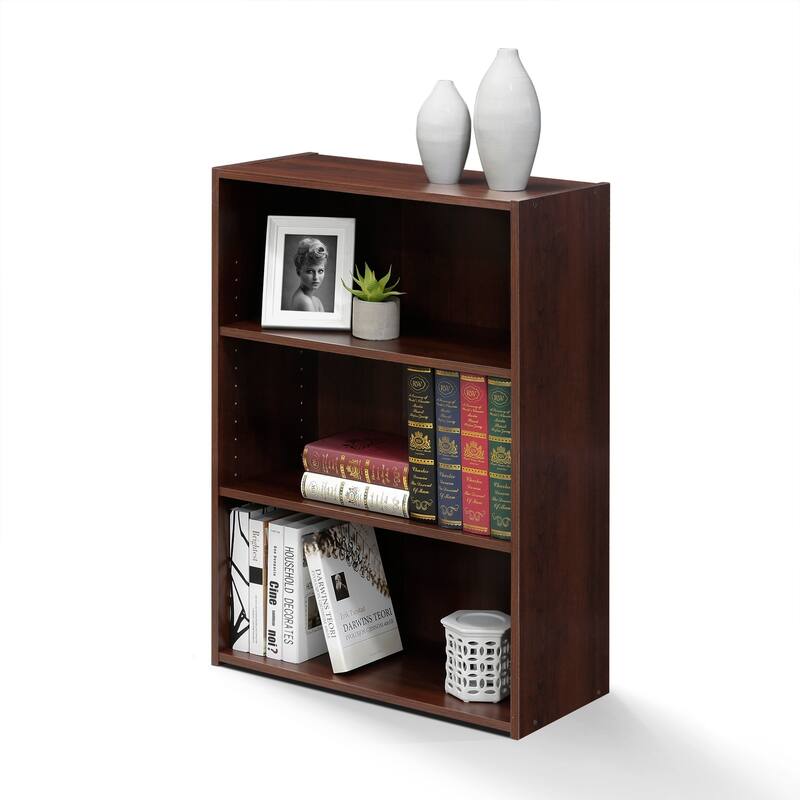 Porch & Den Groveland Brook Cherry 3-shelf Bookcase