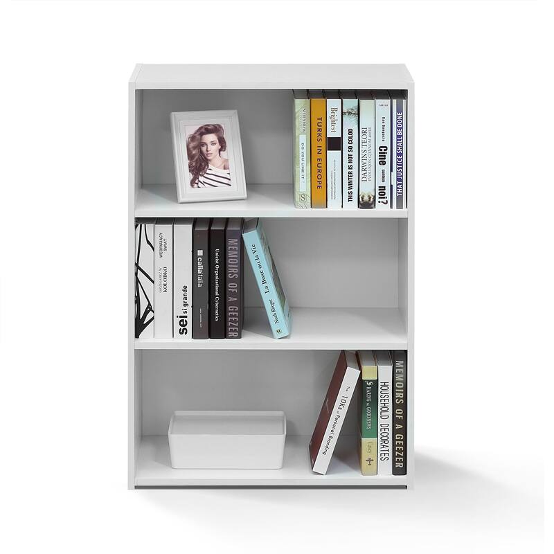 Porch & Den Groveland Brook Cherry 3-shelf Bookcase - Soft White