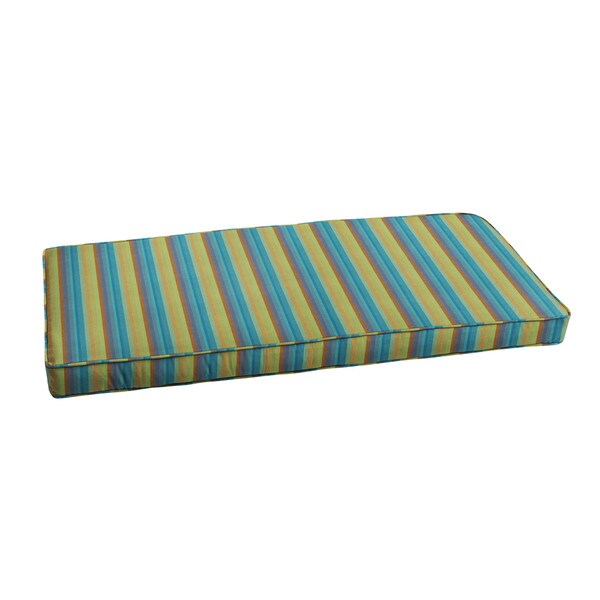 Sunbrella Valencia Striped Indoor/ Outdoor Corded Bench Cushion