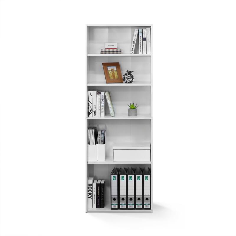 Porch & Den Groveland Soft White 5-shelf Bookcase - Soft White