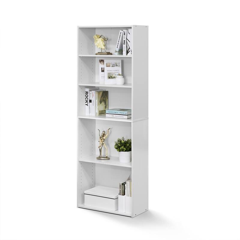 Porch & Den Groveland Soft White 5-shelf Bookcase
