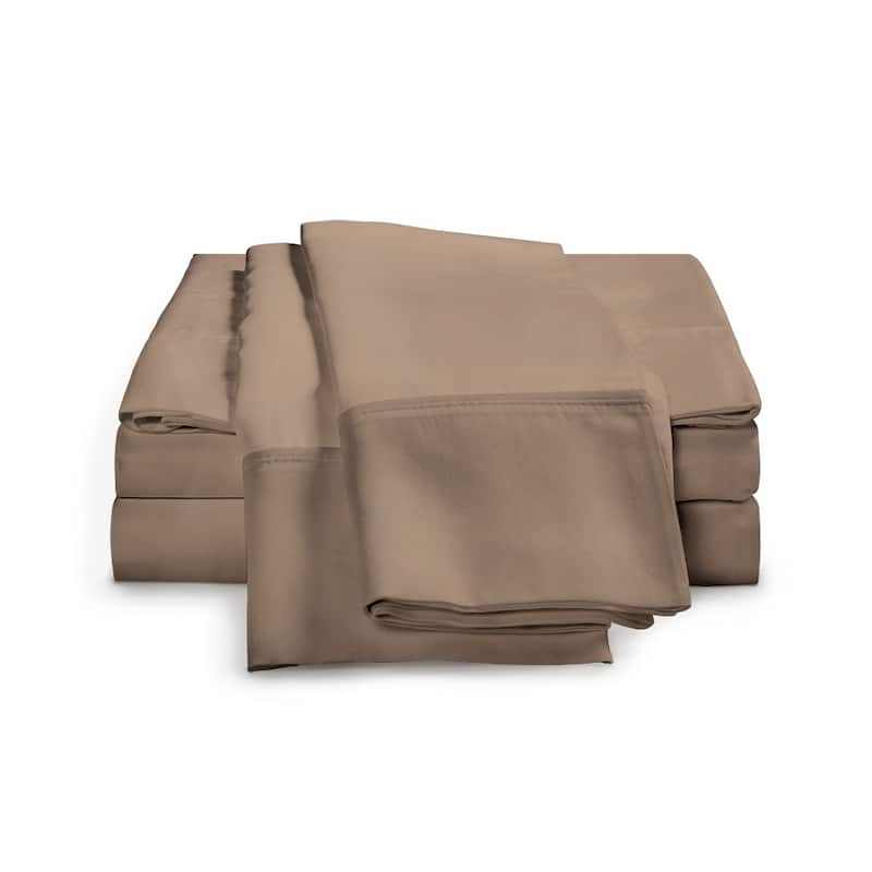 Kotter Home Long Staple 650 Thread Count Cotton Sheet Set - Linen - 4 Piece - California King