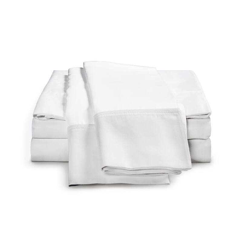 Kotter Home Long Staple 650 Thread Count Cotton Sheet Set - White - 4 Piece - Queen